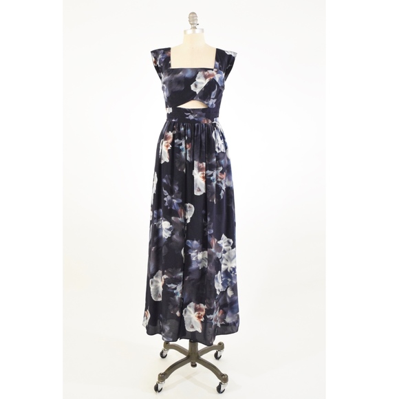 KEEPSAKE the Label Dresses Nwt Keepsake Silk Cutout Floral Gown